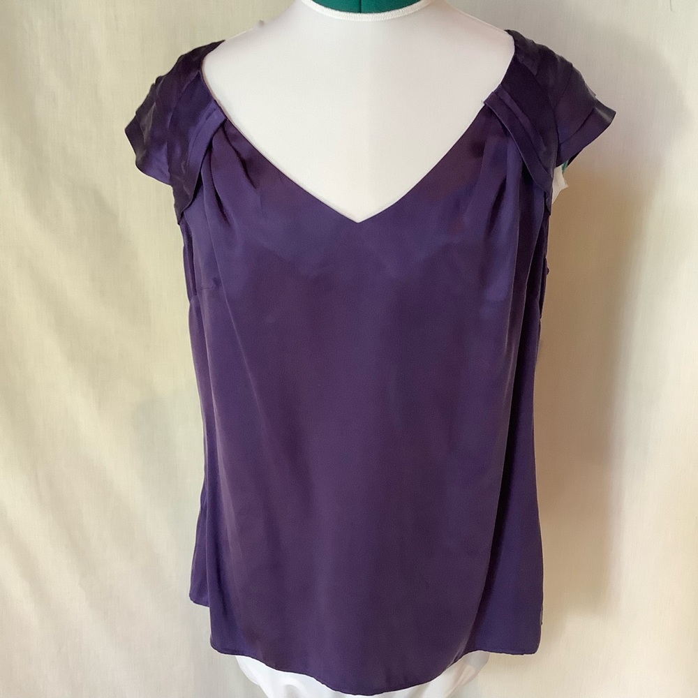 Ann Taylor Purple silk Blouse